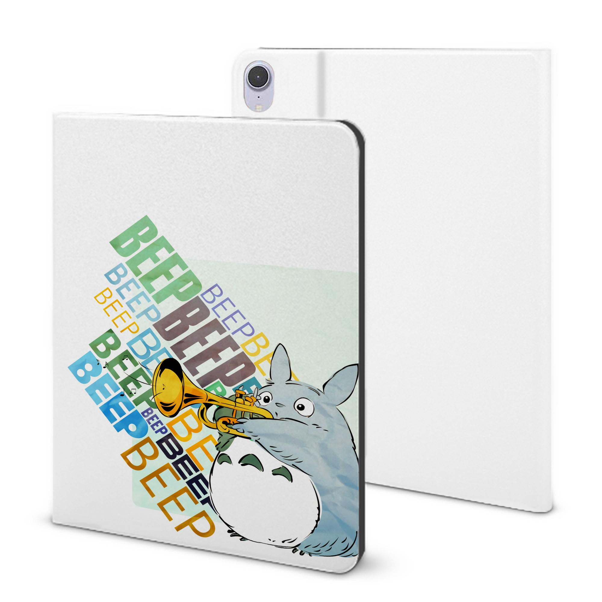 （画像用） となりのトトロ 草壁メイ 草壁サツキ My Neighbor Totoro Satsuki Kusakabe Mei Kusakabe IPad ケース ブック型 PUレザー TPU 耐衝撃 軽量 薄型 ペン収納なし 全面保護 IPad 各モデル対応